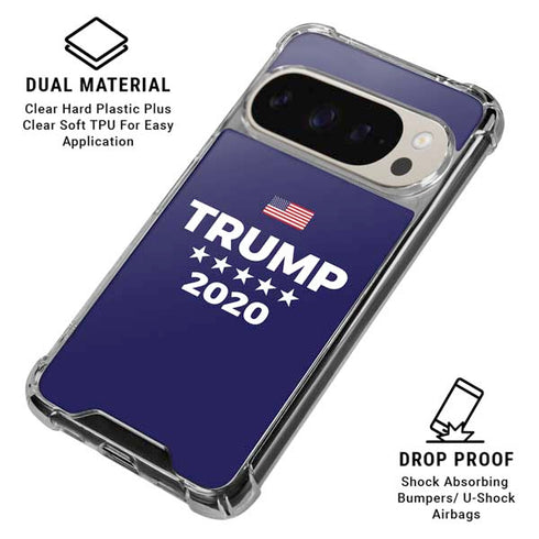 Trump 2020 Blue Pixel 9/9 Pro Clear Case